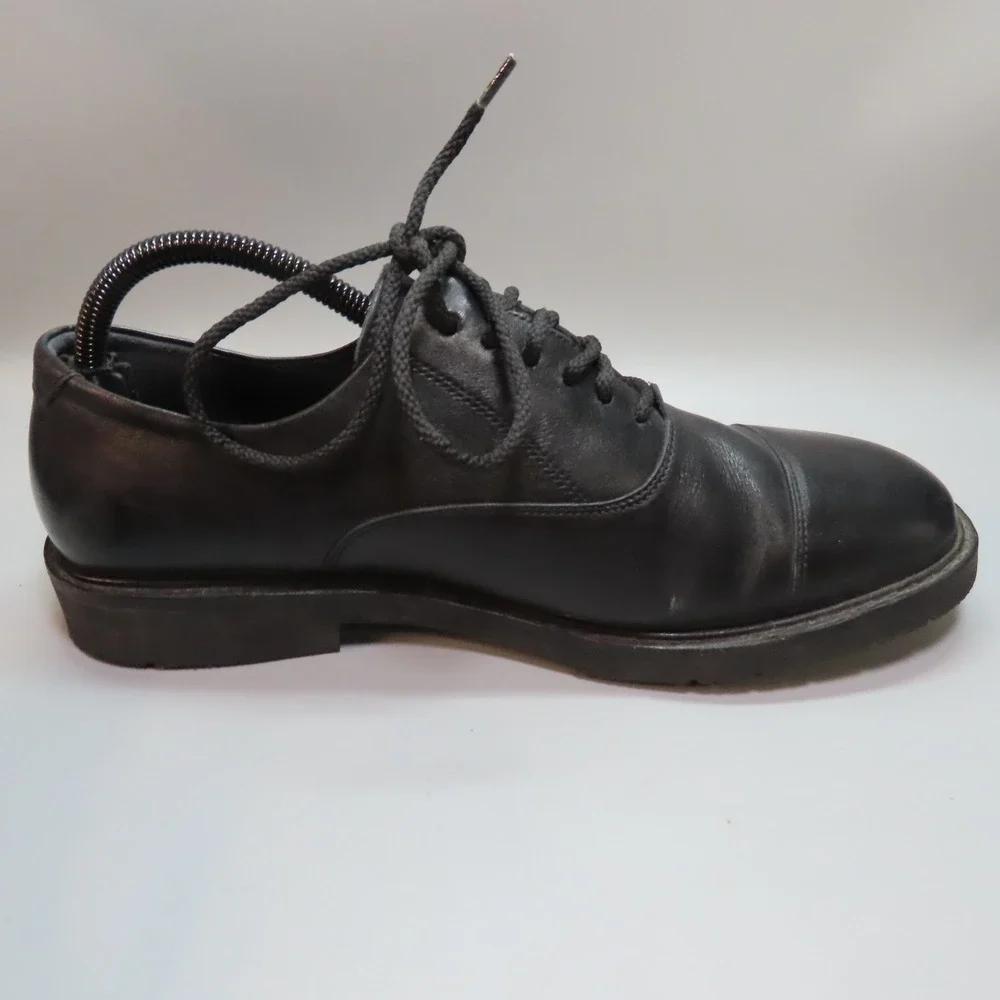 Mephisto France Men's Melchior Oxford Size‎ 10 Cap Toe Black Aniline Leather